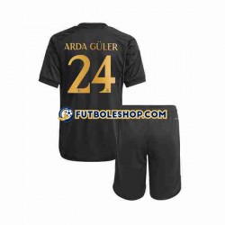 Tercera Equipación del Real Madrid Arda Guler 24 2023-2024 Manga Corta para Niño (Camiseta y pantalón)
