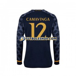 Segunda Equipación del Real Madrid EDUARDO CAMAVINGA 12 2023-2024 ML para Hombre