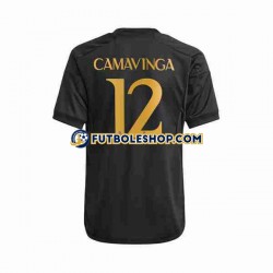 Tercera Equipación del Real Madrid Eduardo Camavinga 12 2023-2024 Manga Corta para Hombre