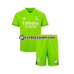 Primera Equipación del Real Madrid Portero 2023-2024 Manga Corta para Niño (Camiseta y pantalón)