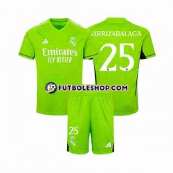 Primera Equipación del Real Madrid Portero Kepa Arrizabalaga 25 2023-2024 Manga Corta para Niño (Camiseta y pantalón)