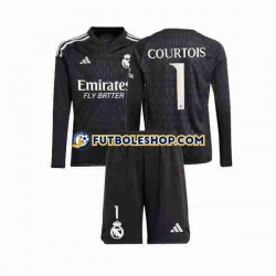 Segunda Equipación del Real Madrid Portero Thibaut Courtois 1 2023-2024 ML para Niño (Camiseta y pantalón)