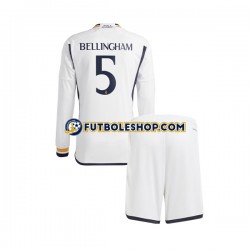 Primera Equipación del Real Madrid Jude Bellingham 5 2023-2024 ML para Niño (Camiseta y pantalón)