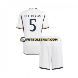 Primera Equipación del Real Madrid Jude Bellingham 5 2023-2024 Manga Corta para Niño (Camiseta y pantalón)