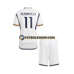 Primera Equipación del Real Madrid Rodrygo Goes 11 2023-2024 Manga Corta para Niño (Camiseta y pantalón)