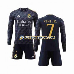Segunda Equipación del Real Madrid Vini Jr 7 2023-2024 ML para Niño (Camiseta y pantalón)