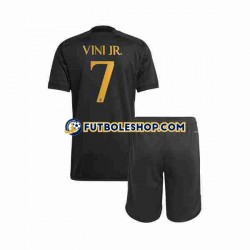 Tercera Equipación del Real Madrid Vini Jr 7 2023-2024 Manga Corta para Niño (Camiseta y pantalón)