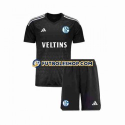 Segunda Equipación del Schalke 04 Portero 2023-2024 Manga Corta para Niño (Camiseta y pantalón)