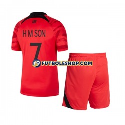 Primera Equipación del Corea Del Sur Son Heung-min 7 World Cup 2022 Manga Corta para Niño (Camiseta y pantalón) Primera Equipación del Corea Del Sur Son Heung-min 7 World Cup 2022 Manga Corta para Niño (Camiseta y pantalón)