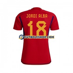 Primera Equipación del España JORDI ALBA 18 World Cup 2022 Manga Corta para Hombre