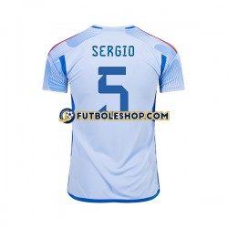 Segunda Equipación del España SERGIO BUSQUETS 5 World Cup 2022 Manga Corta para Hombre