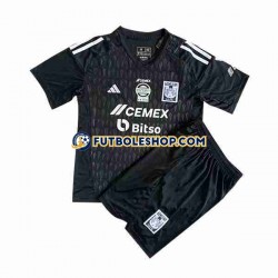 Segunda Equipación del Tigres UANL Portero 2023-2024 Manga Corta para Niño (Camiseta y pantalón)