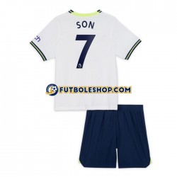 Primera Equipación del Tottenham Hotspur Son Heung-min 7 2022-2023 Manga Corta para Niño (Camiseta y pantalón)