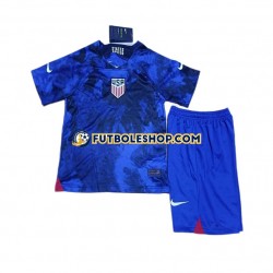 Segunda Equipación del Estados Unidos World Cup 2022 Manga Corta para Niño (Camiseta y pantalón)