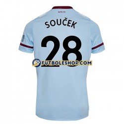 Segunda Equipación del West Ham United Tomas Soucek 28 2021-2022 Manga Corta para Hombre