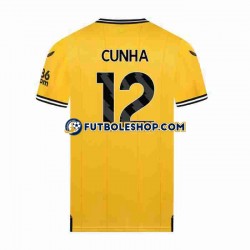 Primera Equipación del Wolverhampton Wanderers CUNHA 12 2023-2024 Manga Corta para Hombre