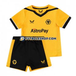 Primera Equipación del Wolverhampton Wanderers 2022-2023 Manga Corta para Niño (Camiseta y pantalón)
