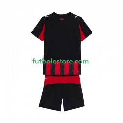 Primera Equipación del AC Milan 2025-2026 Manga Corta para Niño (Camiseta y pantalón)