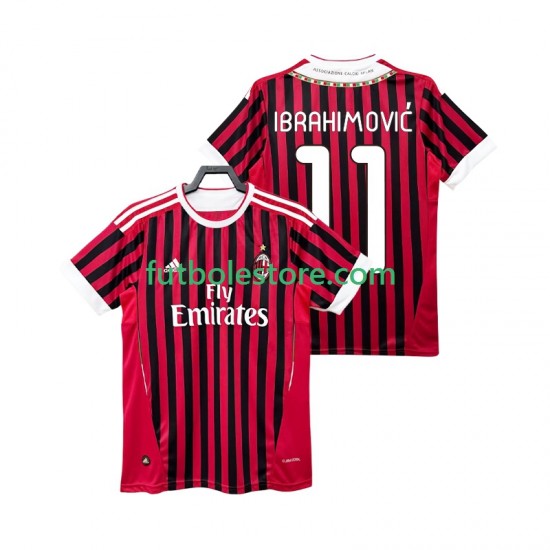 Primera Equipación del AC Milan Zlatan IBRAHIMOVIC 11 Retro 2011 2012 Manga Corta para Hombre Primera Equipación del AC Milan Zlatan IBRAHIMOVIC 11 Retro 2011 2012 Manga Corta para Hombre