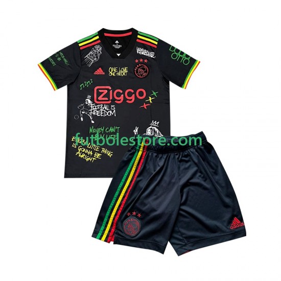 Primera Equipación del AFC Ajax Bob Marley Special 2025-2026 Negro Manga Corta para Niño (Camiseta y pantalón) Primera Equipación del AFC Ajax Bob Marley Special 2025-2026 Negro Manga Corta para Niño (Camiseta y pantalón)