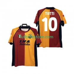 Primera Equipación del AS Roma Totti 10 Retro 2000-2001 Manga Corta para Hombre