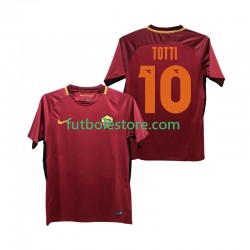 Primera Equipación del AS Roma Totti 10 Retro 2017-2018 Manga Corta para Hombre