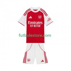 Primera Equipación del Arsenal 2025-2026 Manga Corta para Niño (Camiseta y pantalón)
