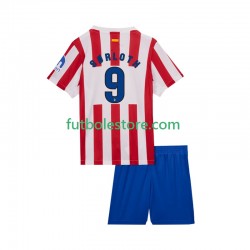 Primera Equipación del Atlético Madrid Alexander Sorloth 9 2025-2026 Manga Corta para Niño (Camiseta y pantalón)
