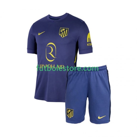 Segunda Equipación del Atlético Madrid 2025-2026 Manga Corta para Niño (Camiseta y pantalón)