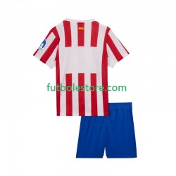 Primera Equipación del Atlético Madrid 2025-2026 Manga Corta para Niño (Camiseta y pantalón)