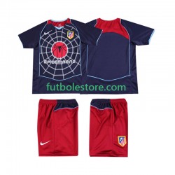 Segunda Equipación del Atlético Madrid Retro 2004 2005 Manga Corta para Niño (Camiseta y pantalón)