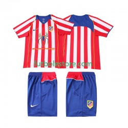 Primera Equipación del Atlético Madrid Retro 2004 2005 Manga Corta para Niño (Camiseta y pantalón)