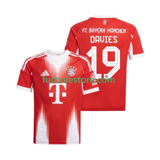 Primera Equipación del Bayern de Múnich Alphonso Davies 19 2025-2026 Manga Corta para Hombre Primera Equipación del Bayern de Múnich Alphonso Davies 19 2025-2026 Manga Corta para Hombre