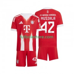 Primera Equipación del Bayern de Múnich Jamal Musiala 42 2025-2026 Manga Corta para Niño (Camiseta y pantalón)