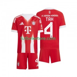 Primera Equipación del Bayern de Múnich Jonathan Tah 4 2025-2026 Manga Corta para Niño (Camiseta y pantalón)
