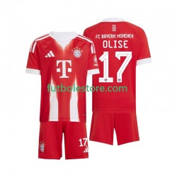 Primera Equipación del Bayern de Múnich Michael Olise 17 2025-2026 Manga Corta para Niño (Camiseta y pantalón)