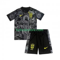 Primera Brasil Cheist the Redeemer Football Shirts 2024 Manga Corta para Niño (Camiseta y pantalón)