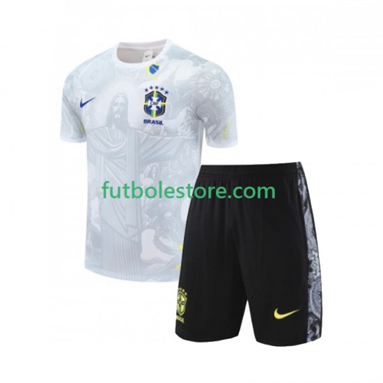Primera Brasil JESUS Football Shirts 2024-2025 Blanco Manga Corta para Niño (Camiseta y pantalón) Primera Brasil JESUS Football Shirts 2024-2025 Blanco Manga Corta para Niño (Camiseta y pantalón)