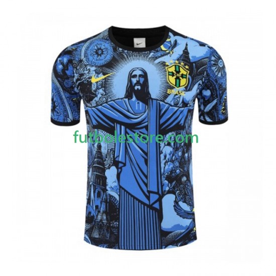 Primera Equipación del Brasil Jesus 2024-2025 Azul Manga Corta para Hombre Primera Equipación del Brasil Jesus 2024-2025 Azul Manga Corta para Hombre
