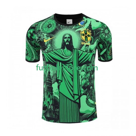 Primera Equipación del Brasil Jesus 2024-2025 Verde Manga Corta para Hombre Primera Equipación del Brasil Jesus 2024-2025 Verde Manga Corta para Hombre