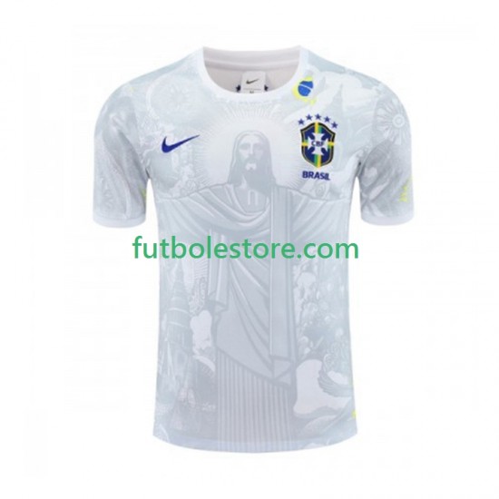 Primera Equipación del Brasil Jesus 2024-2025 Blanco Manga Corta para Hombre Primera Equipación del Brasil Jesus 2024-2025 Blanco Manga Corta para Hombre