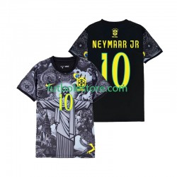 Primera Equipación del Brasil Neymar JR 10 Cheist the Redeemer 2024 Manga Corta para Hombre