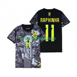 Primera Equipación del Brasil RAPHINHA 11 Cheist the Redeemer 2024 Manga Corta para Hombre