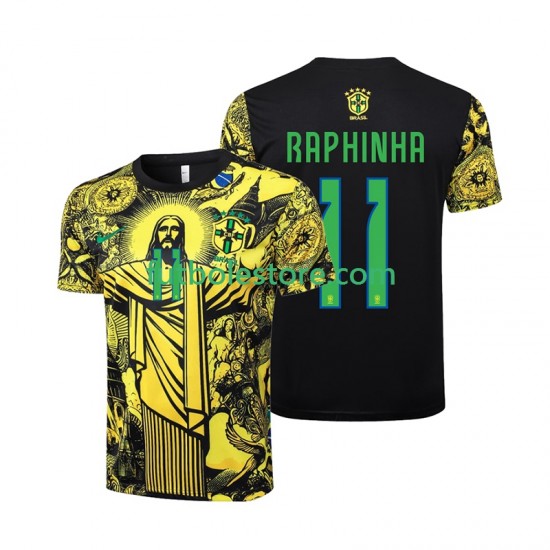 Primera Equipación del Brasil RAPHINHA 11 Jesus 2024 Manga Corta para Hombre Primera Equipación del Brasil RAPHINHA 11 Jesus 2024 Manga Corta para Hombre
