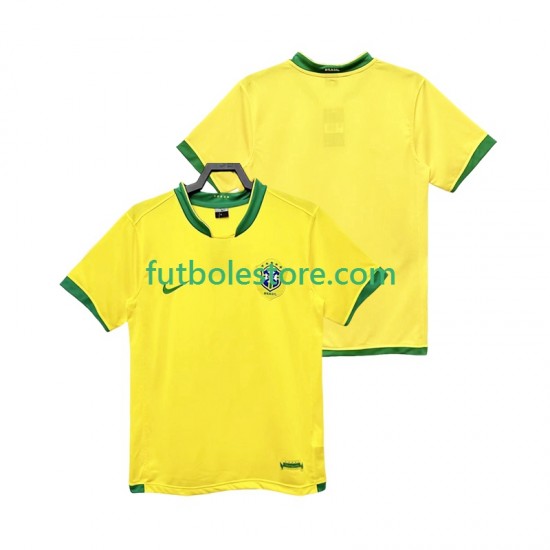 Primera Equipación del Brasil Retro 2006 Manga Corta para Hombre Primera Equipación del Brasil Retro 2006 Manga Corta para Hombre
