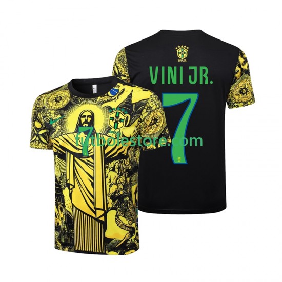 Primera Equipación del Brasil Vinicius Junior 7 Jesus 2024 Manga Corta para Hombre Primera Equipación del Brasil Vinicius Junior 7 Jesus 2024 Manga Corta para Hombre
