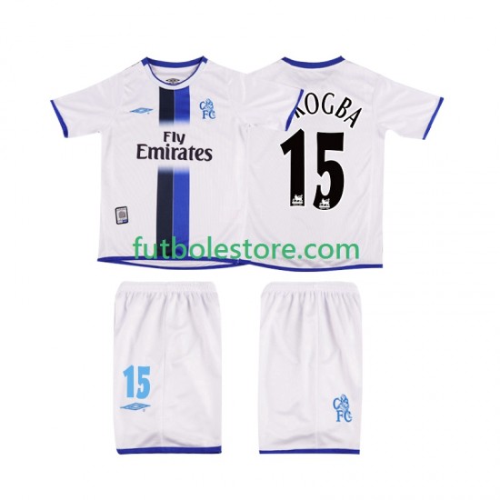 Segunda Equipación del Chelsea DROGBA 15 Retro 2003 Manga Corta para Niño (Camiseta y pantalón) Segunda Equipación del Chelsea DROGBA 15 Retro 2003 Manga Corta para Niño (Camiseta y pantalón)