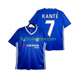 Primera Equipación del Chelsea KANTE 7 Retro 2016-2017 Manga Corta para Hombre