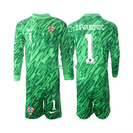 Segunda Equipación del Croacia Portero DOMINIK LIVAKOVIC 1 2024 ML para Niño (Camiseta y pantalón) Segunda Equipación del Croacia Portero DOMINIK LIVAKOVIC 1 2024 ML para Niño (Camiseta y pantalón)