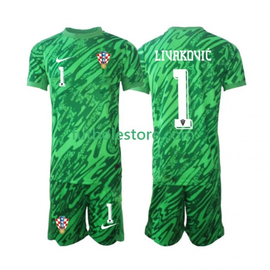 Segunda Equipación del Croacia Portero DOMINIK LIVAKOVIC 1 2024 Manga Corta para Niño (Camiseta y pantalón) Segunda Equipación del Croacia Portero DOMINIK LIVAKOVIC 1 2024 Manga Corta para Niño (Camiseta y pantalón)